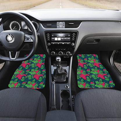 Green Walking Zombie Print Front Car Floor Mats