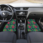 Green Walking Zombie Print Front Car Floor Mats