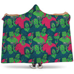Green Walking Zombie Print Hooded Blanket