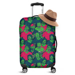 Green Walking Zombie Print Luggage Cover