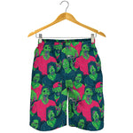 Green Walking Zombie Print Men's Shorts