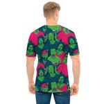 Green Walking Zombie Print Men's T-Shirt
