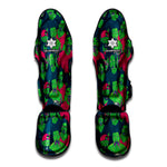 Green Walking Zombie Print Muay Thai Shin Guard