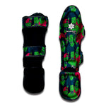Green Walking Zombie Print Muay Thai Shin Guard