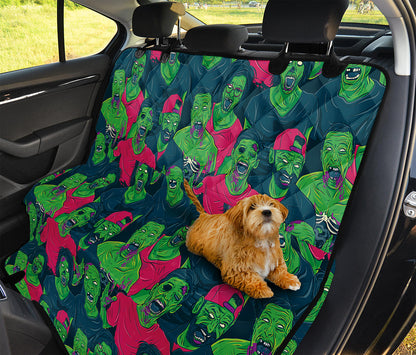 Green Walking Zombie Print Pet Car Back Seat Cover