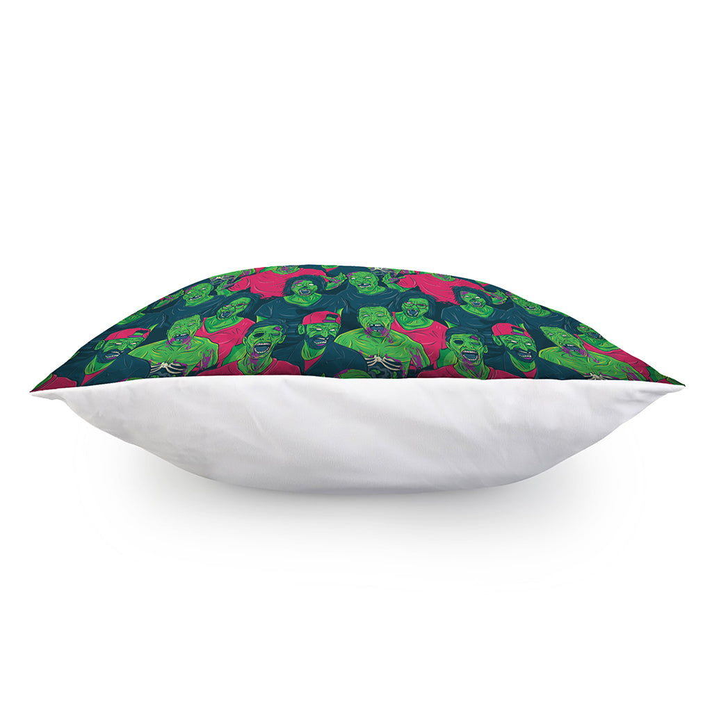 Green Walking Zombie Print Pillow Cover