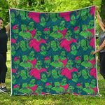Green Walking Zombie Print Quilt