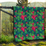 Green Walking Zombie Print Quilt