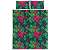Green Walking Zombie Print Quilt Bed Set