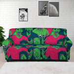 Green Walking Zombie Print Sofa Cover