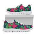 Green Walking Zombie Print White Running Shoes