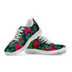 Green Walking Zombie Print White Sneakers