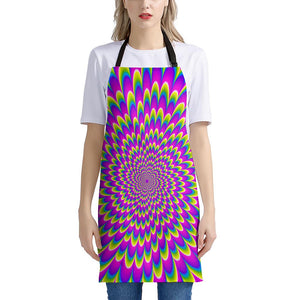 Green Wave Moving Optical Illusion Apron