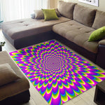 Green Wave Moving Optical Illusion Area Rug GearFrost