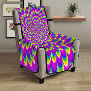 Green Wave Moving Optical Illusion Armchair Protector