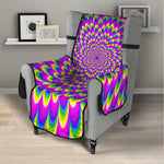 Green Wave Moving Optical Illusion Armchair Protector