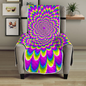 Green Wave Moving Optical Illusion Armchair Protector