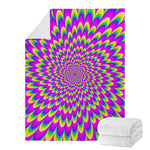 Green Wave Moving Optical Illusion Blanket