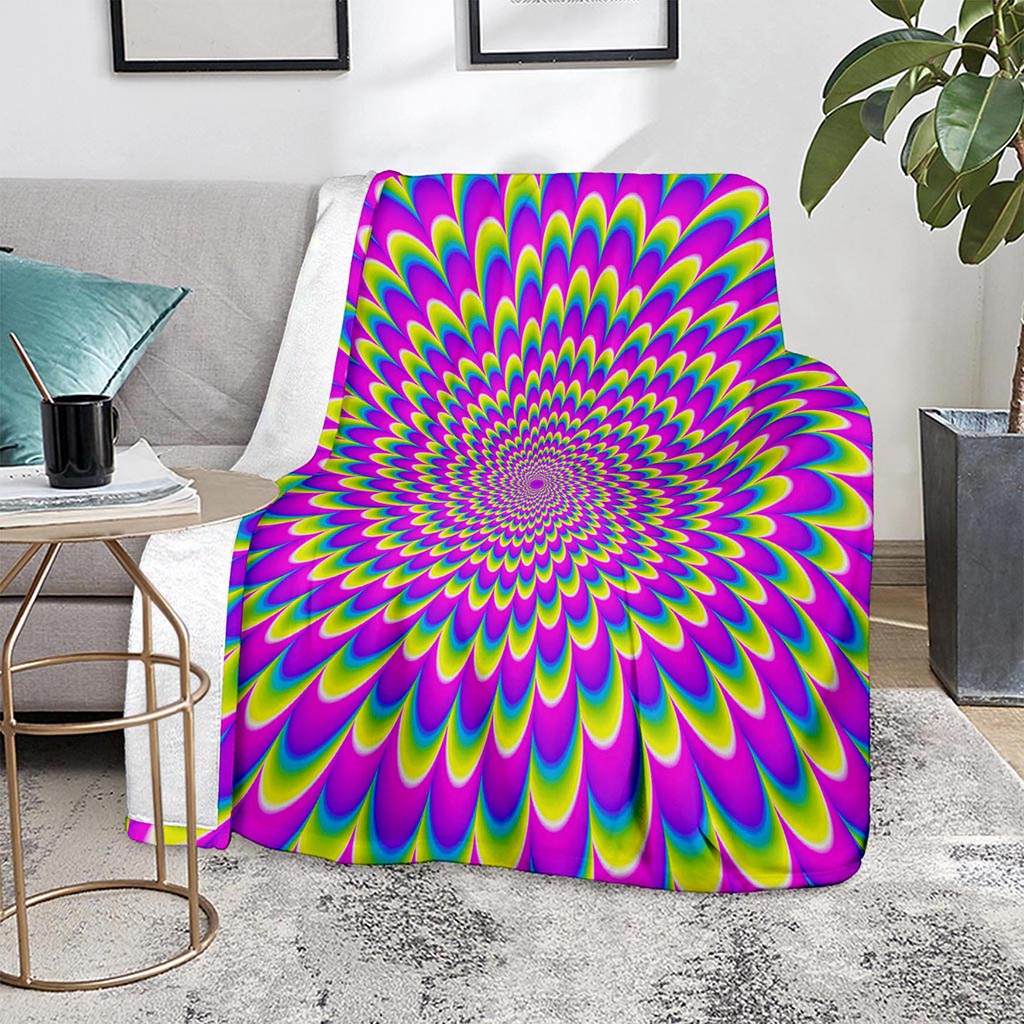 Green Wave Moving Optical Illusion Blanket
