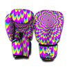 Green Wave Moving Optical Illusion Boxing Gloves