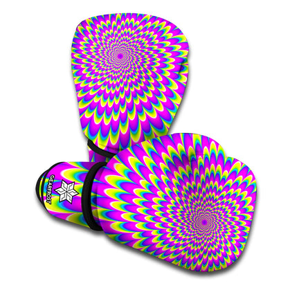 Green Wave Moving Optical Illusion Boxing Gloves