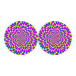 Green Wave Moving Optical Illusion Car Coasters