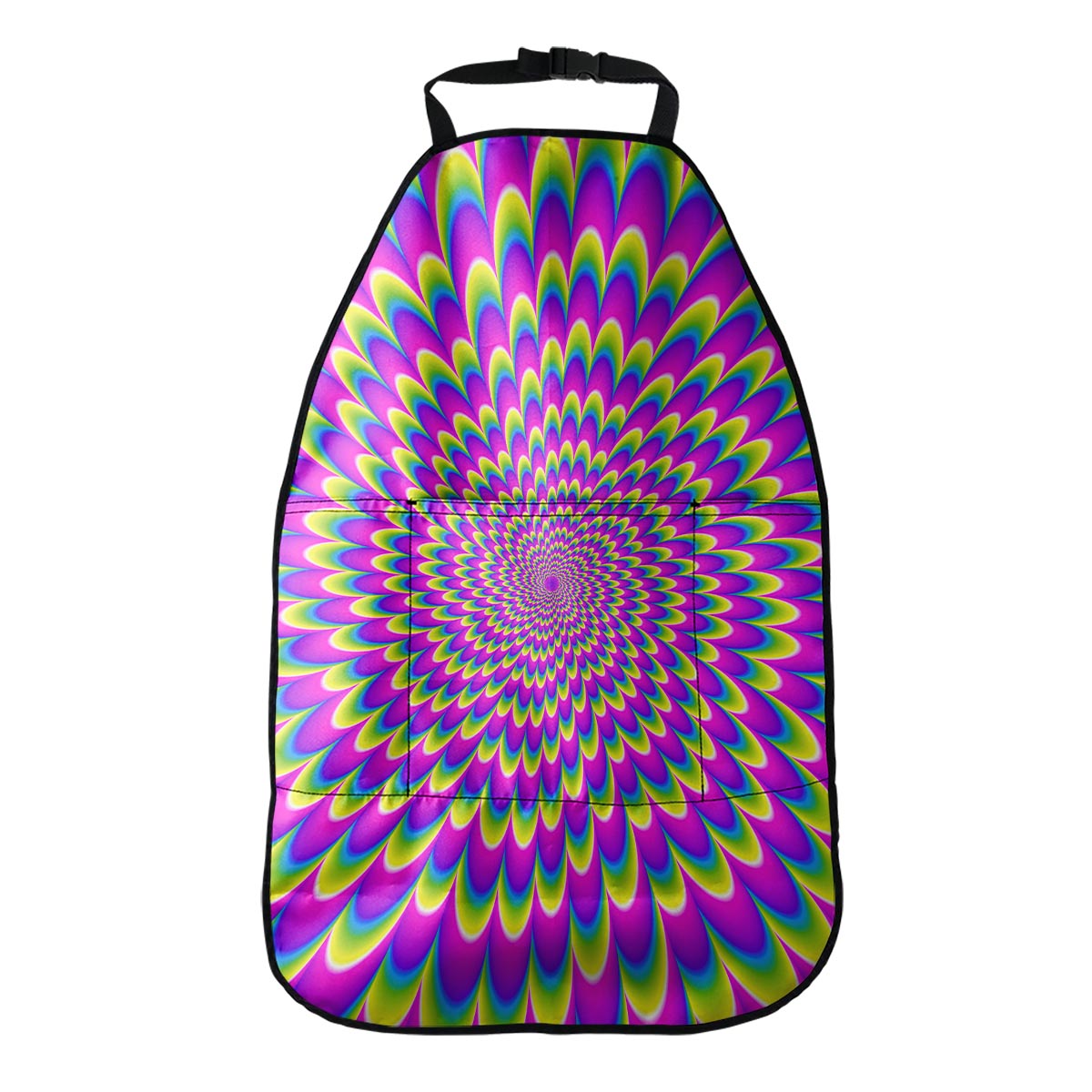 Green Wave Moving Optical Illusion Car Seat Organizers