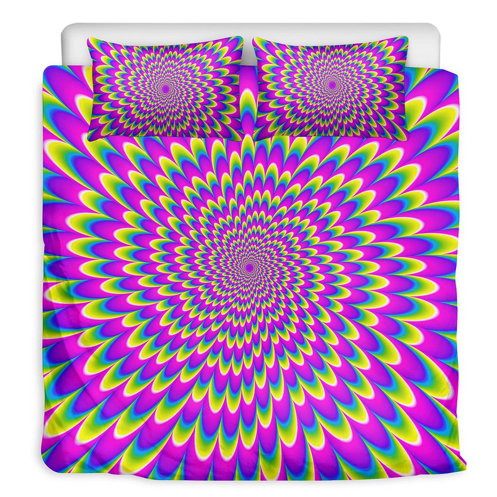 Green Wave Moving Optical Illusion Duvet Cover Bedding Set