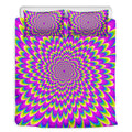 Green Wave Moving Optical Illusion Duvet Cover Bedding Set