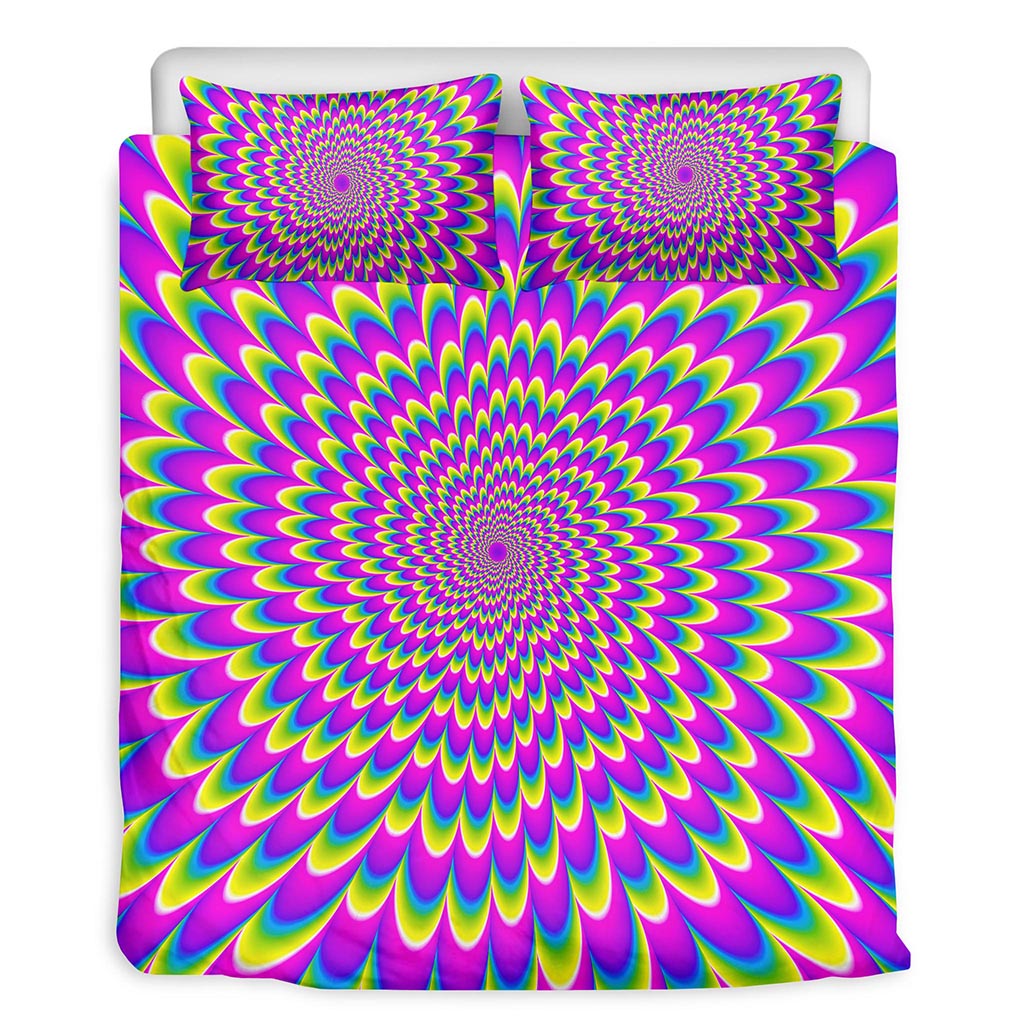 Green Wave Moving Optical Illusion Duvet Cover Bedding Set