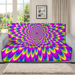 Green Wave Moving Optical Illusion Futon Protector