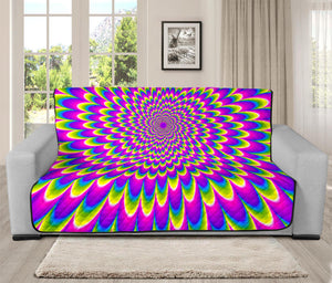 Green Wave Moving Optical Illusion Futon Protector