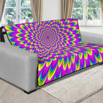 Green Wave Moving Optical Illusion Futon Protector