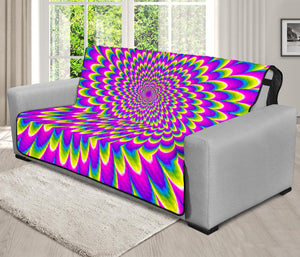 Green Wave Moving Optical Illusion Futon Protector