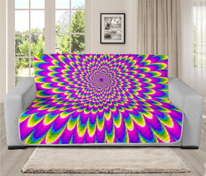 Green Wave Moving Optical Illusion Futon Protector