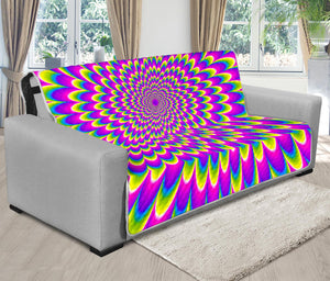 Green Wave Moving Optical Illusion Futon Protector