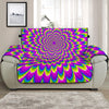 Green Wave Moving Optical Illusion Half Sofa Protector