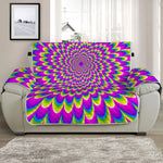 Green Wave Moving Optical Illusion Half Sofa Protector