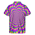 Green Wave Moving Optical Illusion Men's Short Sleeve Shirt