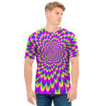 Green Wave Moving Optical Illusion Men's T-Shirt