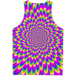 Green Wave Moving Optical Illusion Men's Tank Top