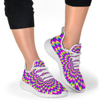 Green Wave Moving Optical Illusion Mesh Knit Shoes GearFrost