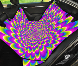 Green Wave Moving Optical Illusion Pet Car Back Seat Cover