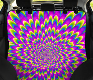 Green Wave Moving Optical Illusion Pet Car Back Seat Cover