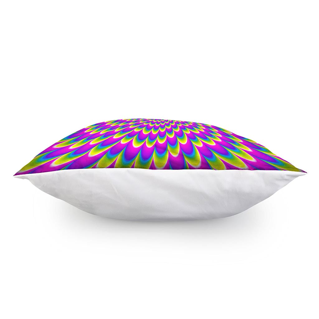 Green Wave Moving Optical Illusion Pillow Cover