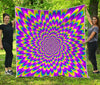 Green Wave Moving Optical Illusion Quilt