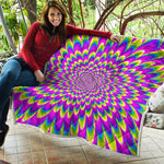 Green Wave Moving Optical Illusion Quilt