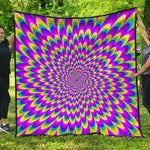 Green Wave Moving Optical Illusion Quilt