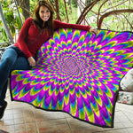 Green Wave Moving Optical Illusion Quilt