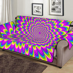 Green Wave Moving Optical Illusion Sofa Protector